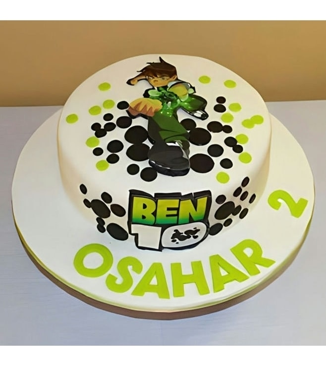 White Ben 10 Cake