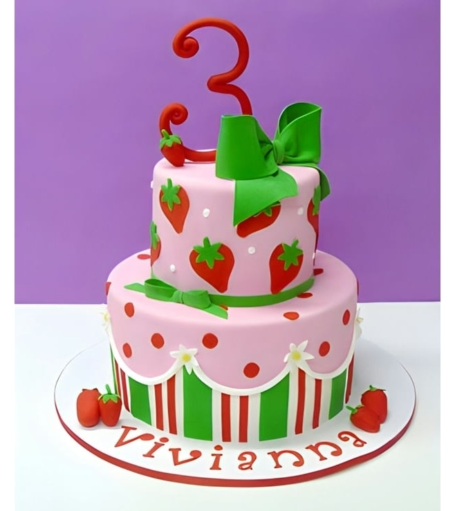 Tiered Strawberry Shortcake Cake 3, Strawberry Cakes