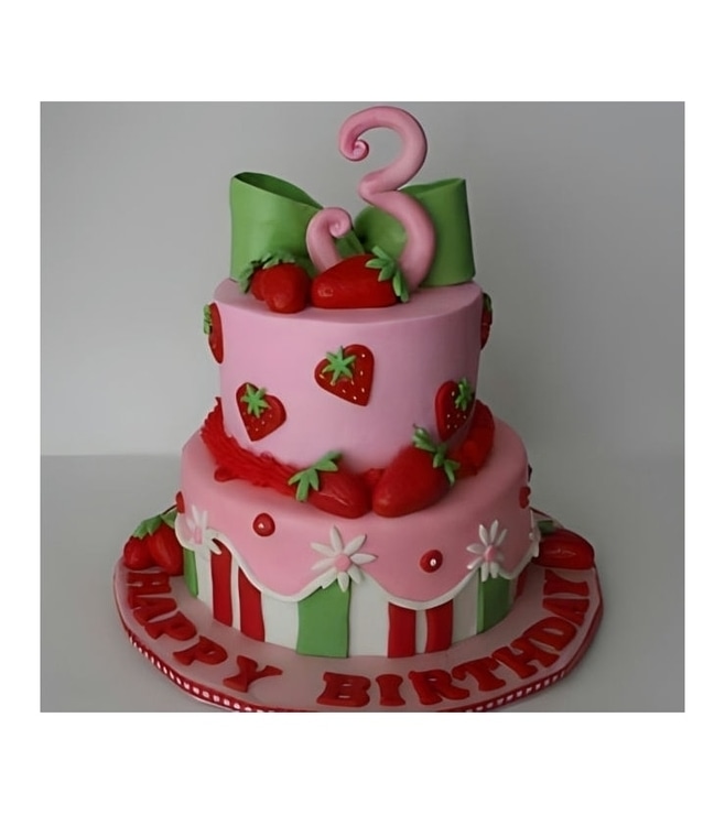 Tiered Strawberry Shortcake Cake 4, Strawberry Cakes