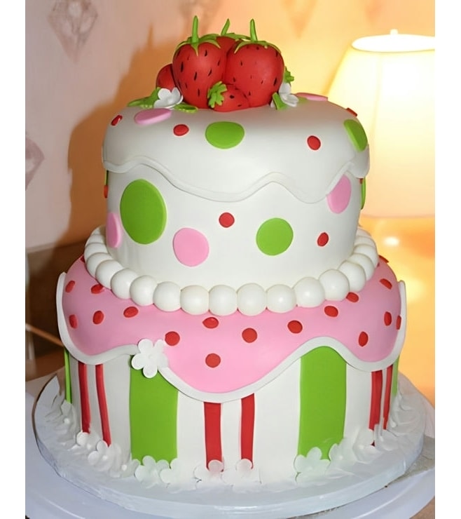 Tiered Strawberry Shortcake Cake 5, Strawberry Cakes