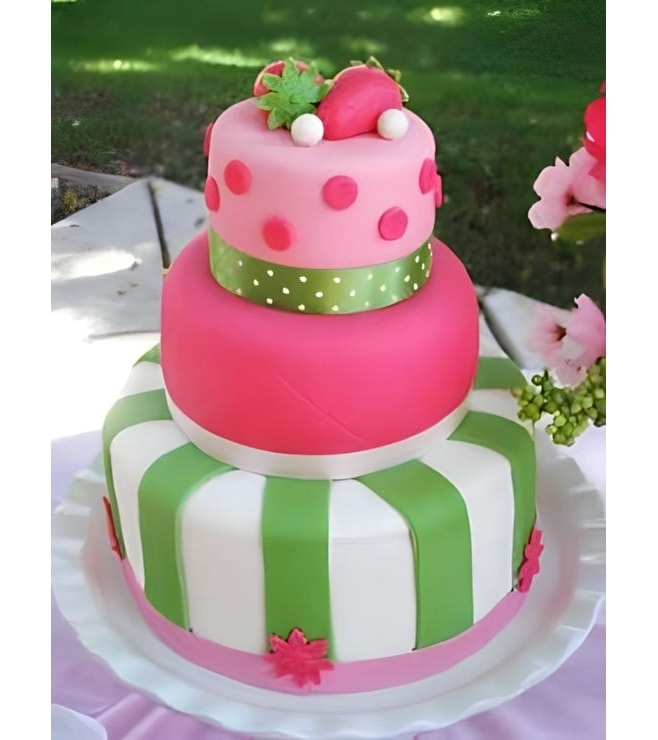 Tiered Strawberry Shortcake Cake 6