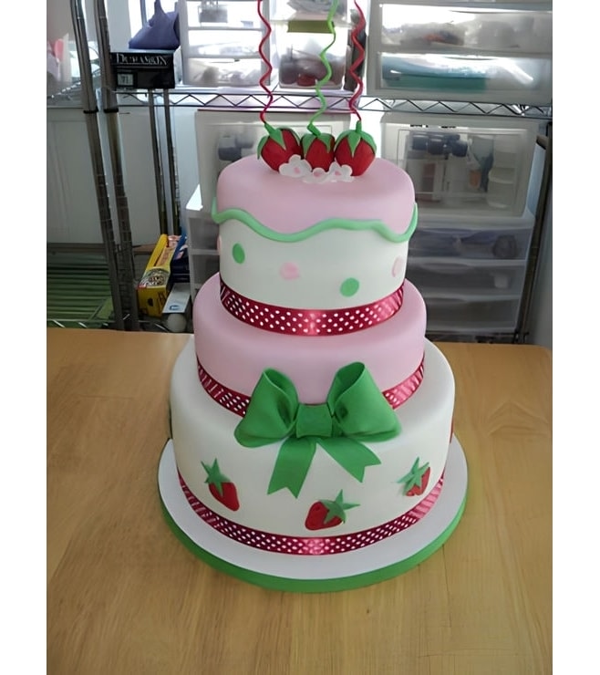 Tiered Strawberry Shortcake Cake 8, Strawberry Cakes