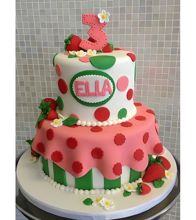 Ruffles Tiered Strawberry Shortcake Cake 3