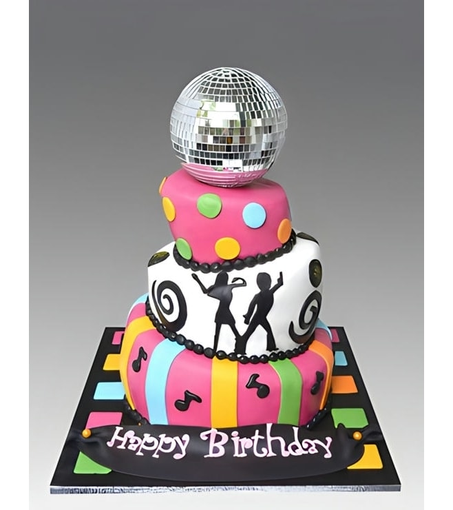 Topsy Turvy Disco Cake