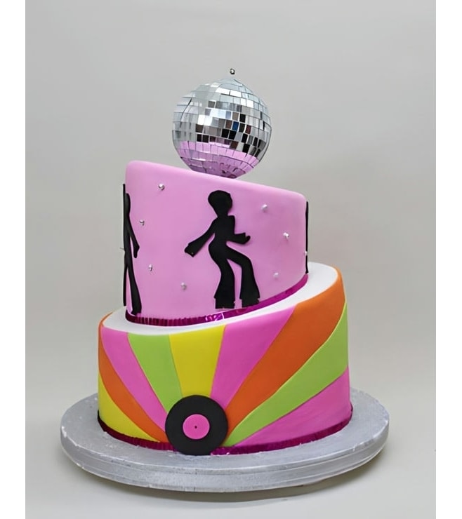 Rainbow Disco Cake