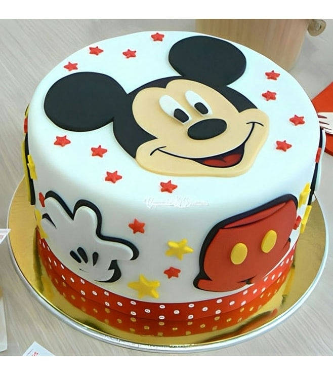 Mickey Mouse Fondant Cake 2, Micky Mouse Cakes