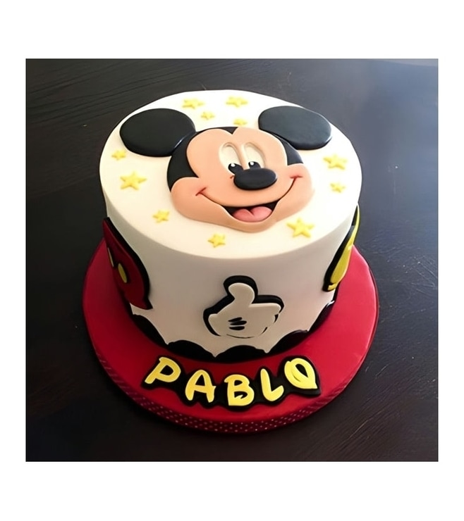 Mickey Mouse Fondant Cake 3, Micky Mouse Cakes