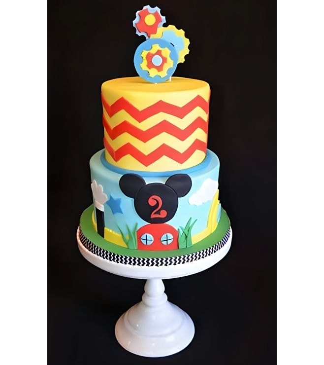 Mickey Mouse Clubhouse Tiered Cake 2, Micky Mouse Cakes