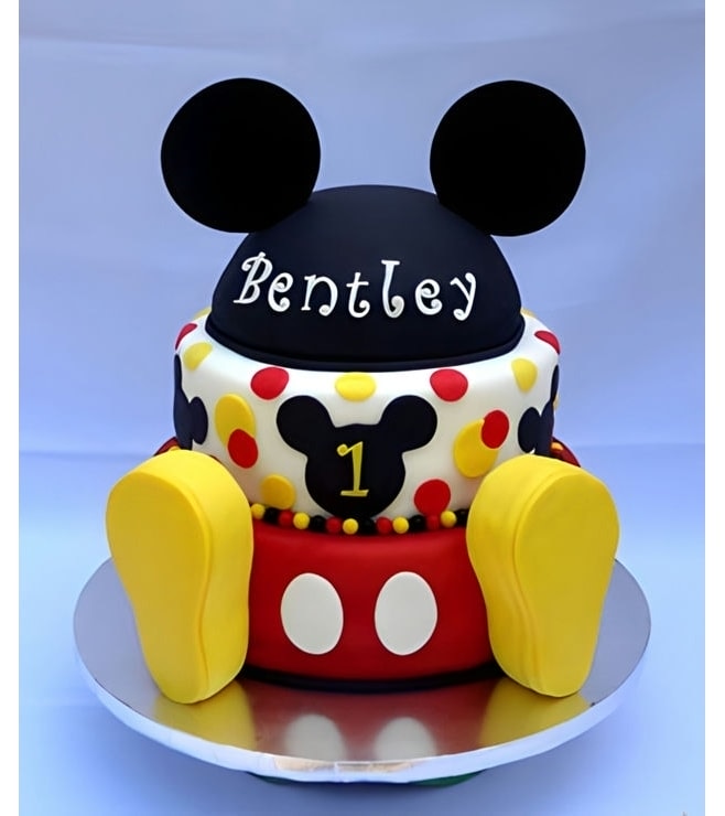 Mickey Ears & Shoes Cake