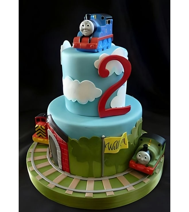 Thomas & Friends Two Tiered Cake, Thomas Tank Cakes