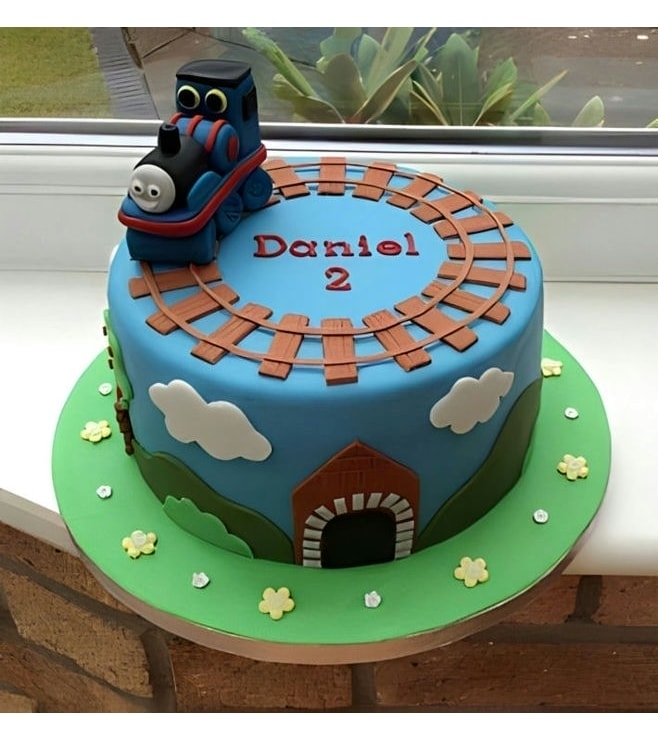 Thomas Tank Engine on Tracks Cake 2