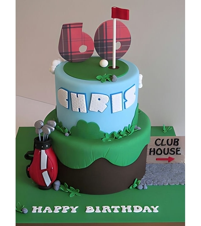 Tiered Golf Course Cake 2