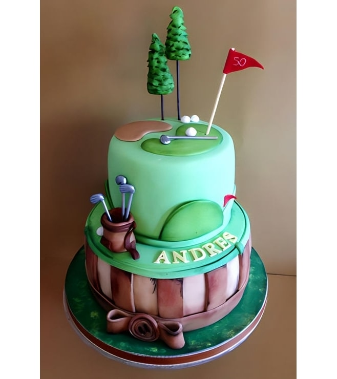 Tiered Golf Course Cake 3