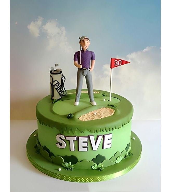 Pro Golfer Birthday Tour Cake, Golf Cakes