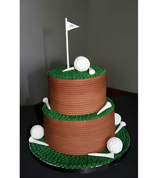 Golf Balls & Tees Tiered Cake