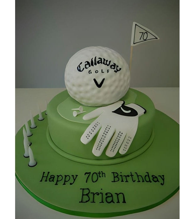 Golf Ball & Glove Cake