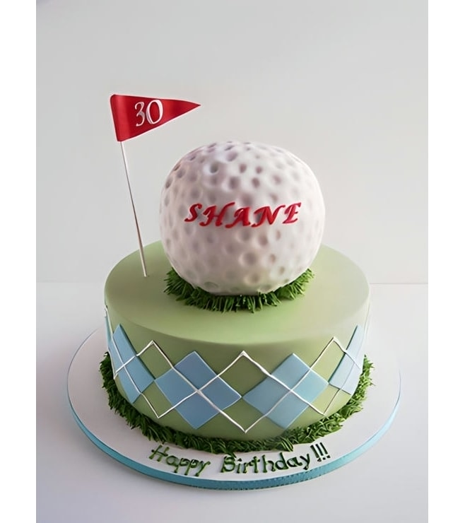 3D Golf Ball on Golf Course Cake, Games
