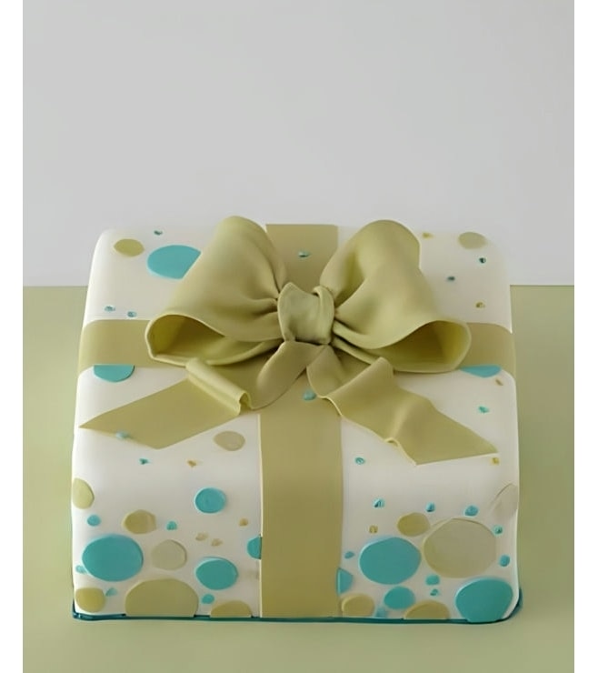 Elegantly Wrapped Gift Box Cake, Bow Cakes