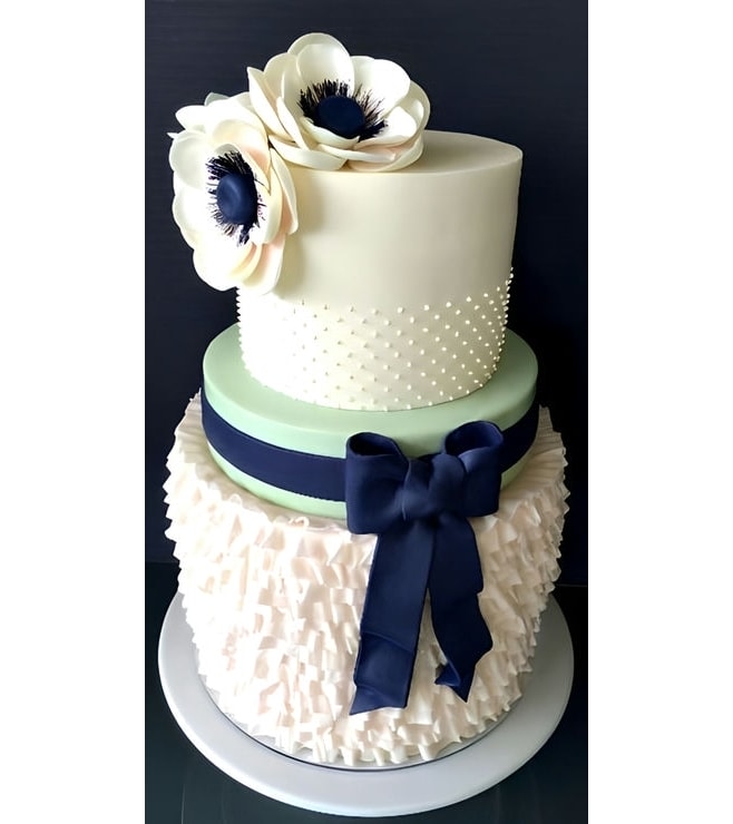 Floral Tiered Bow Cake