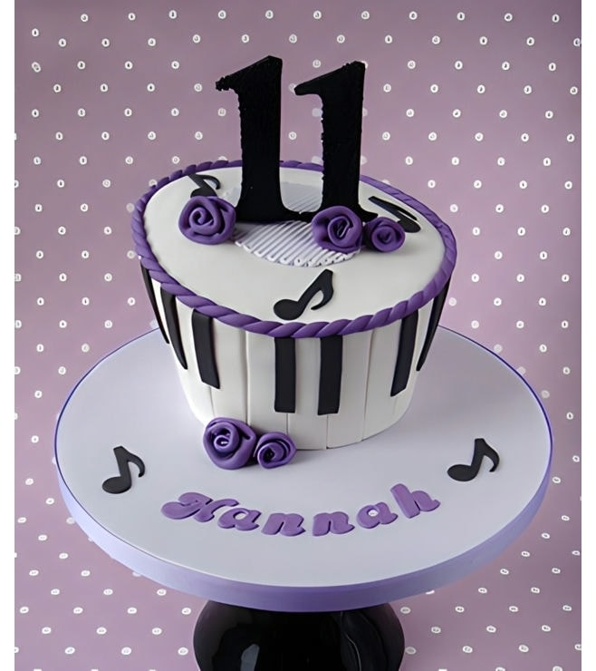 Lavendar Piano Keys Cake