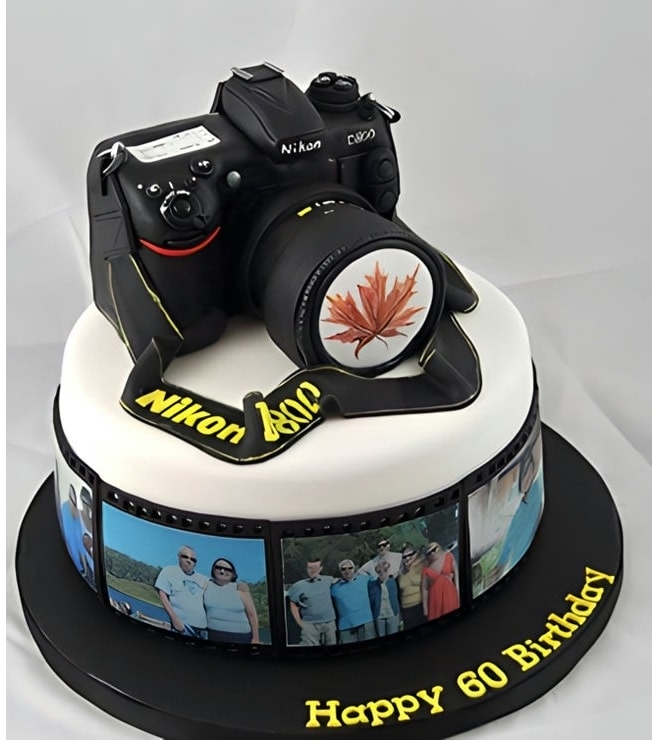Nikon Camera & Picture Reel Cake