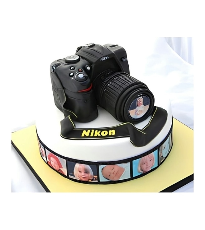 Mounted Nikon Camera Cake, Camera Cakes