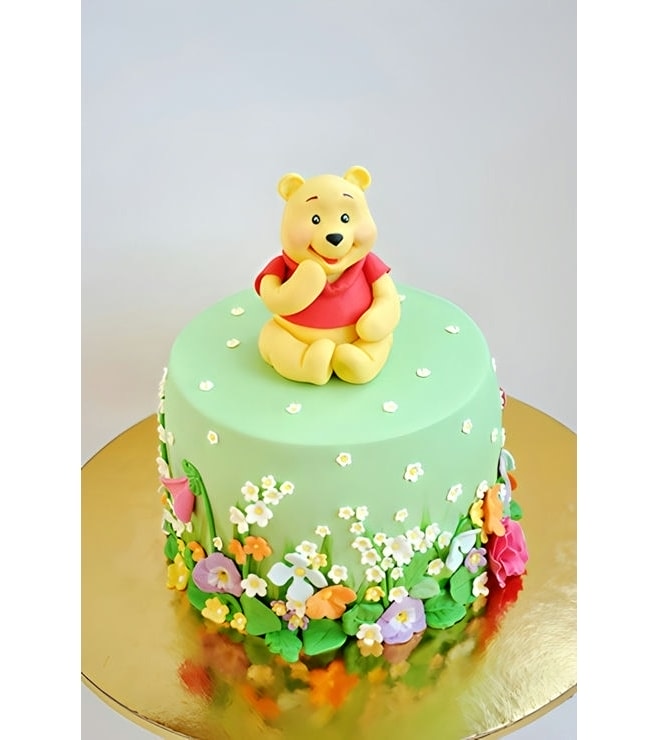 Winnie the Pooh Floral Cake
