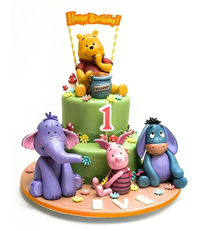 Winnie the Pooh & Friends Tiered Cake 2, Winnie The Pooh Cakes