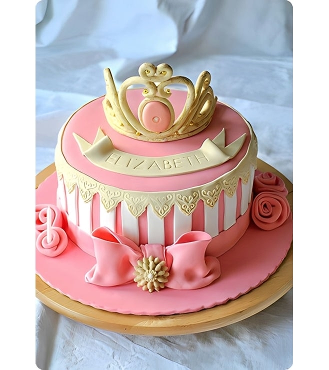 Pink Princess Tiara Cake, Cinderella Cakes