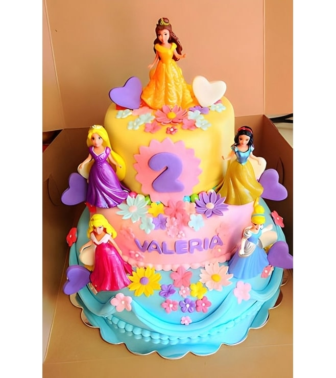 Disney Princess Party Tiered Cake, Cinderella Cakes