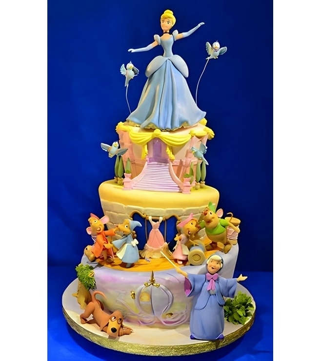 Cinderella's Midnight Delight Tiered Cake, Cinderella Cakes