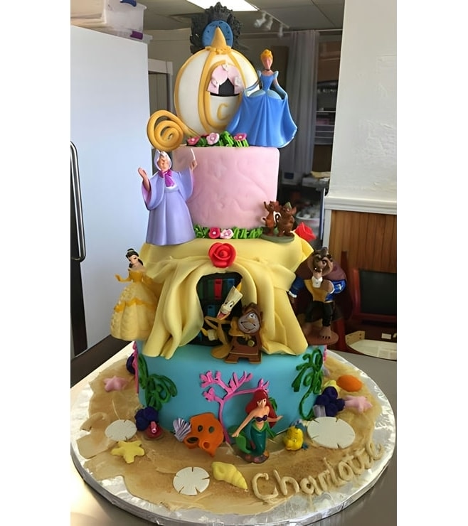 Disney Princess Fairy Tales Tiered Cake, Cinderella Cakes