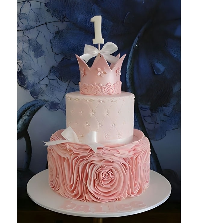 Royal Rosette Quilted Tier Cake, Cinderella Cakes