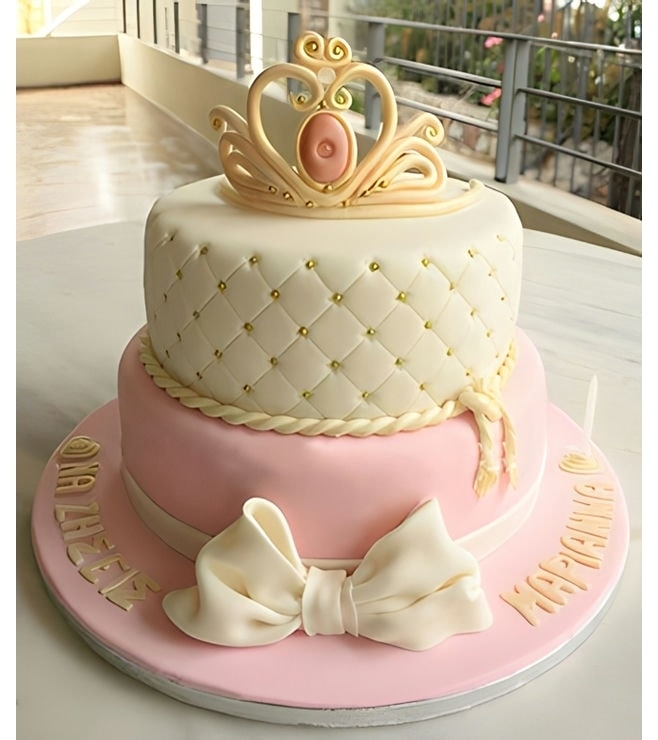 Velveteen Tiara Tiered Cake