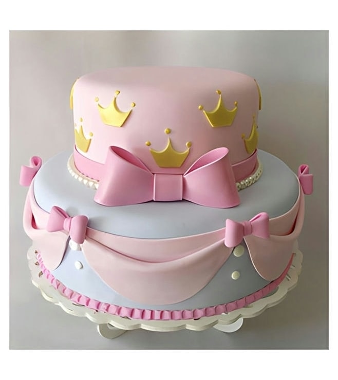 Pink Miracle Tiered Cake, Cinderella Cakes