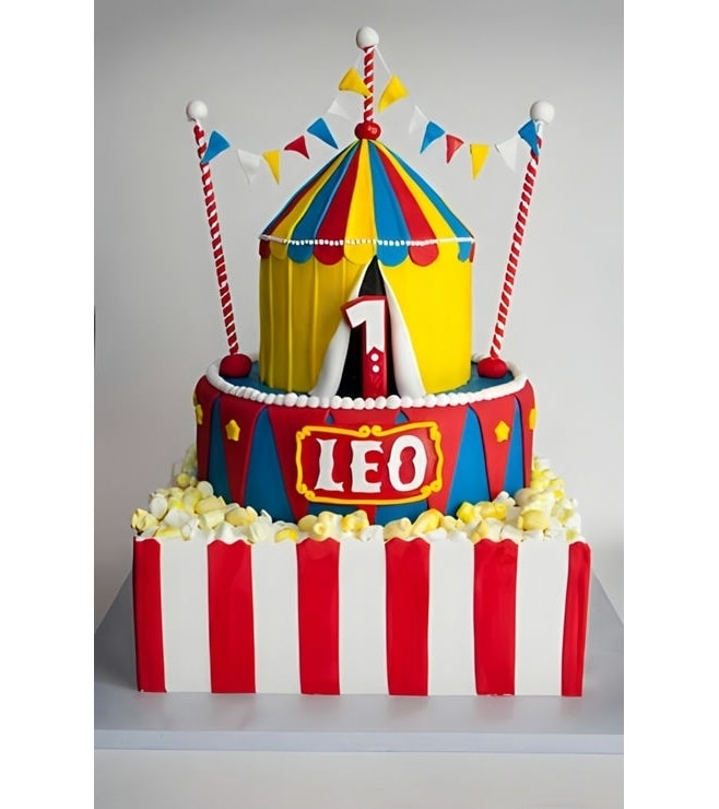Circus Tent & PopCorn Cake, Circus Cakes