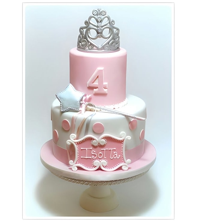 Fairy Princess Tiara Tiered Cake, Cinderella Cakes
