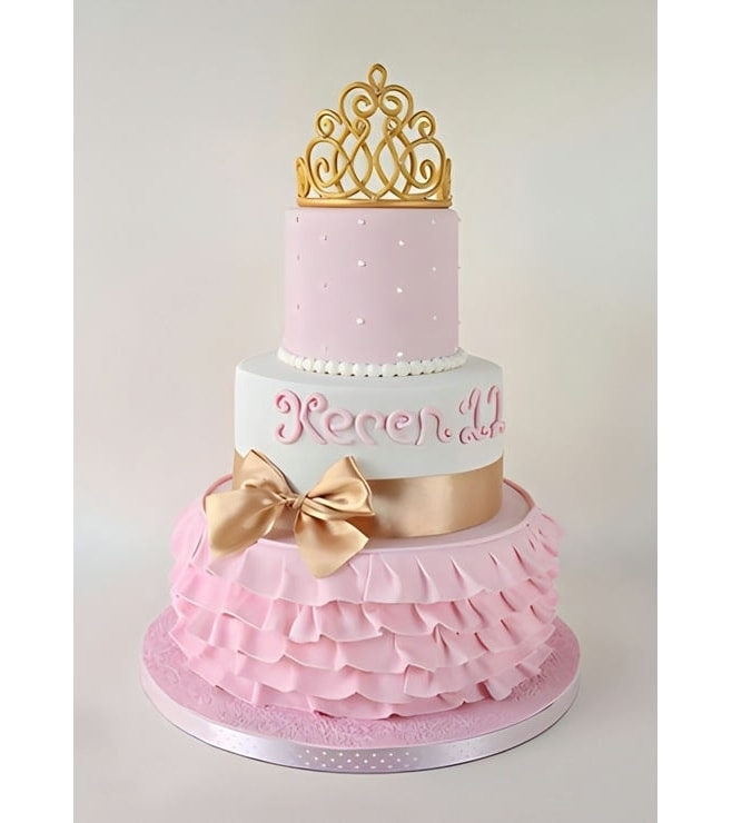Princess' Tiara Rosette Cake