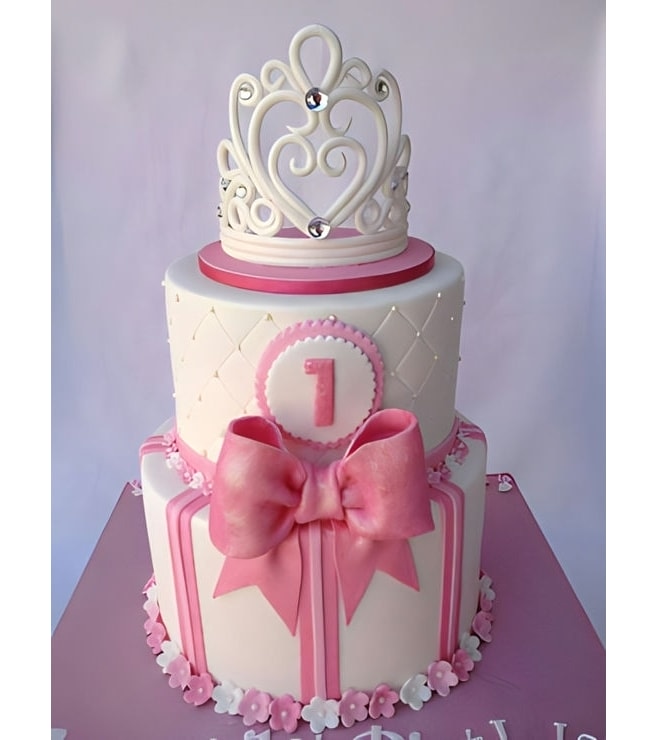 Pink Princess Tiara Cake 2