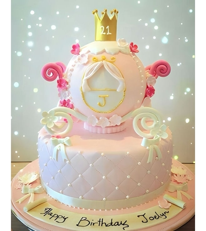 Cinderella's Enchanted Coach 3D Quilted Cake