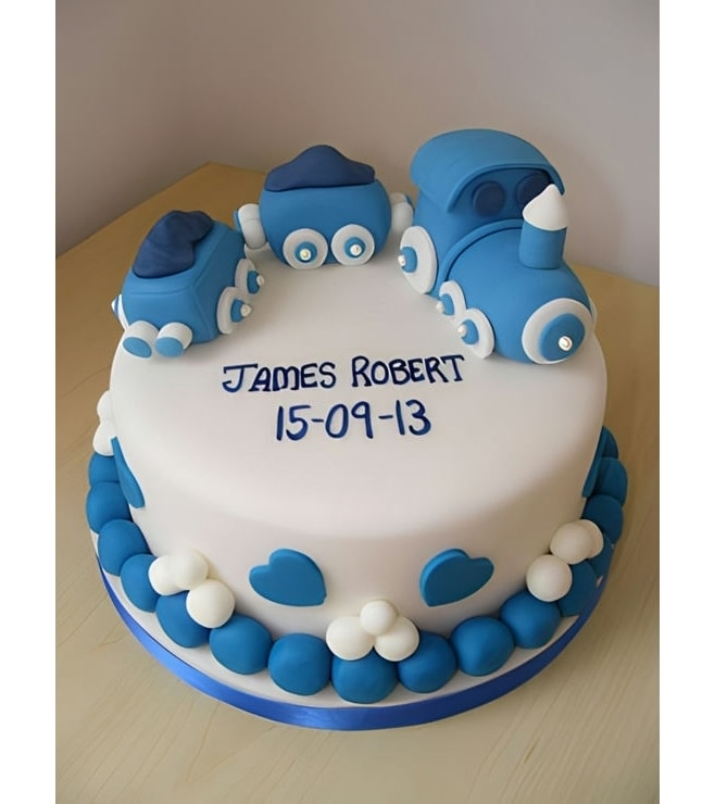 Train Christening Cake 2