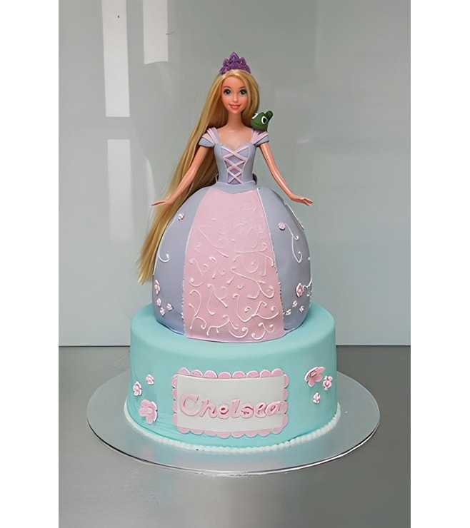 Princess Rapunzel Doll Tiered Cake