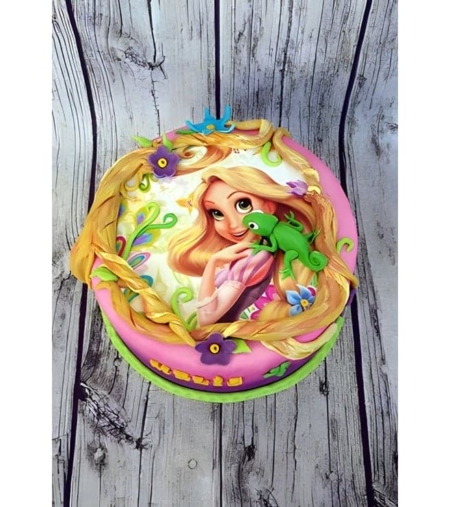 Rapunzel & Pascal Tangled Cake
