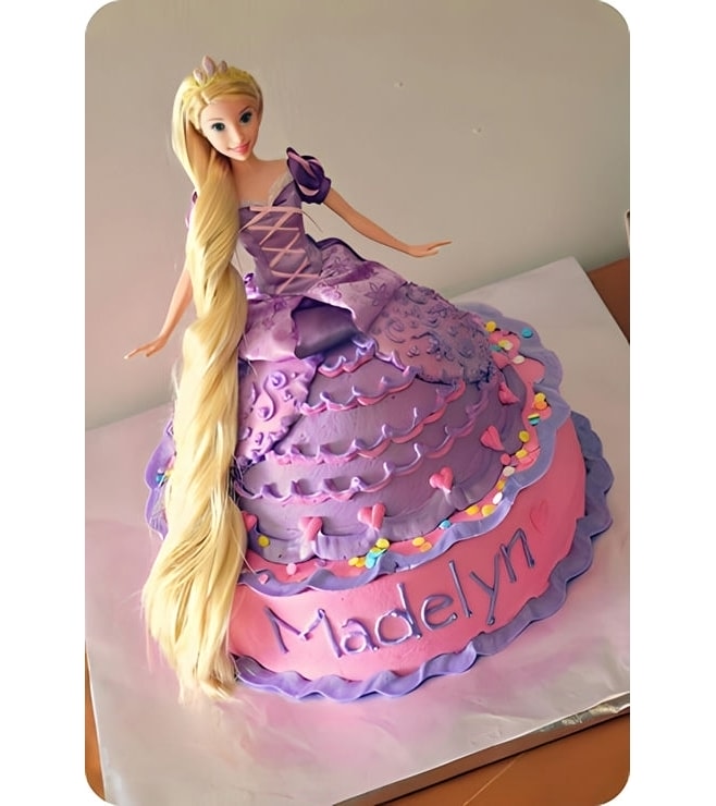 Princess Rapunzel Ballroom Gown 3D Cake