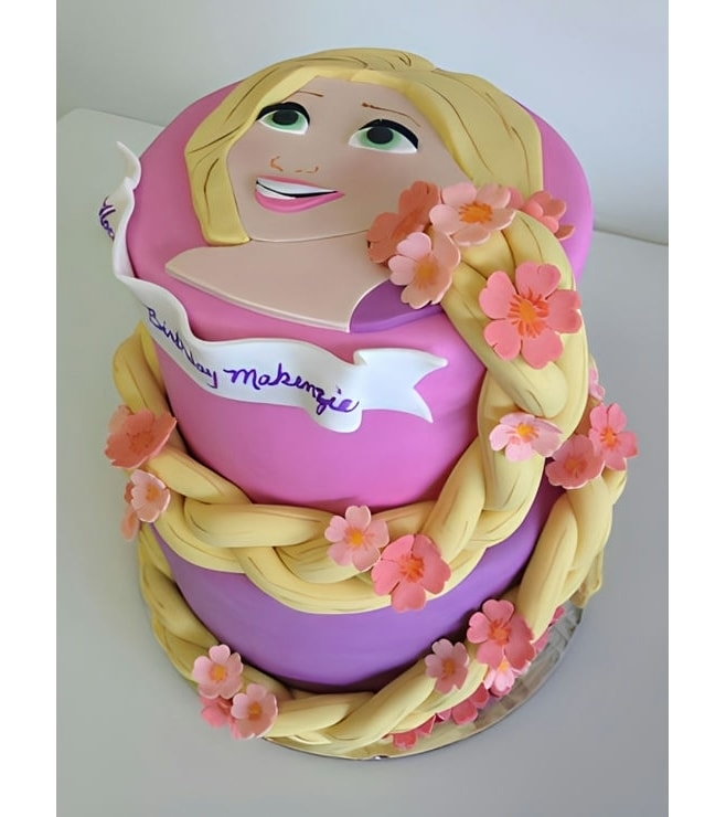 Rapunzel's Neverending Tresses Tiered Cake