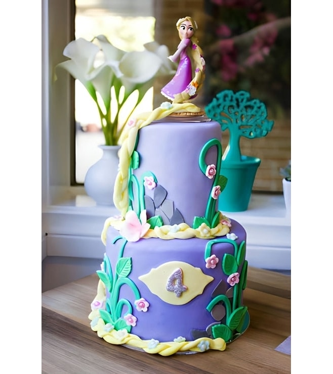 Rapunzel's Locks of Love Tiered Cake
