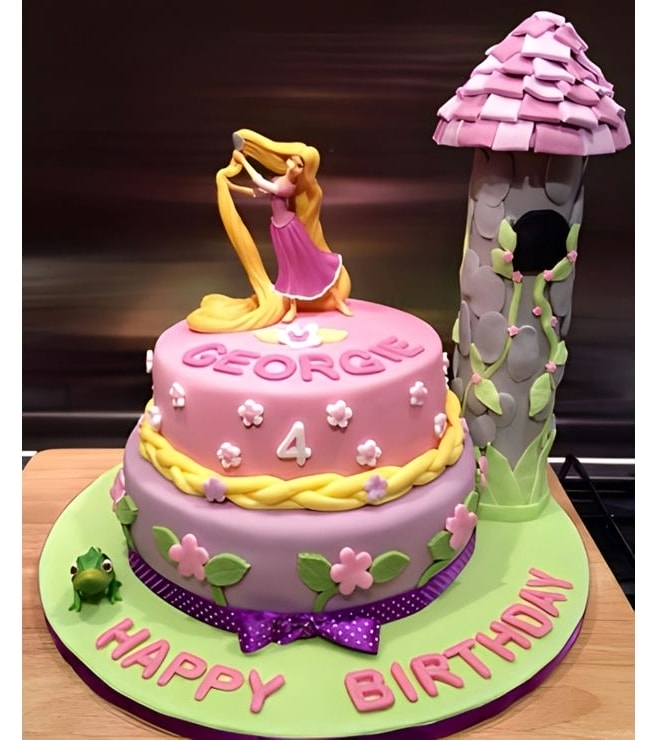 Rapunzel's Morning Stroll Tiered Cake, Rapunzel Cakes