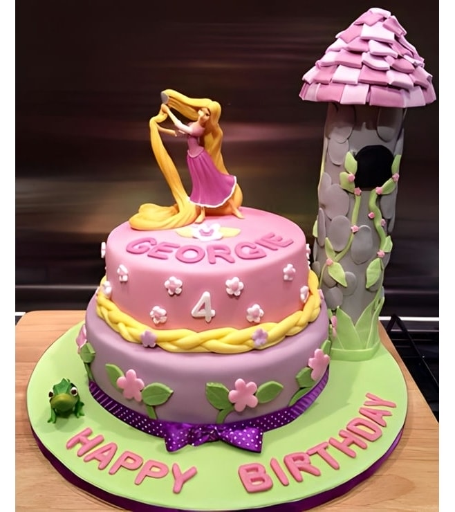 Rapunzel's Morning Stroll Tiered Cake