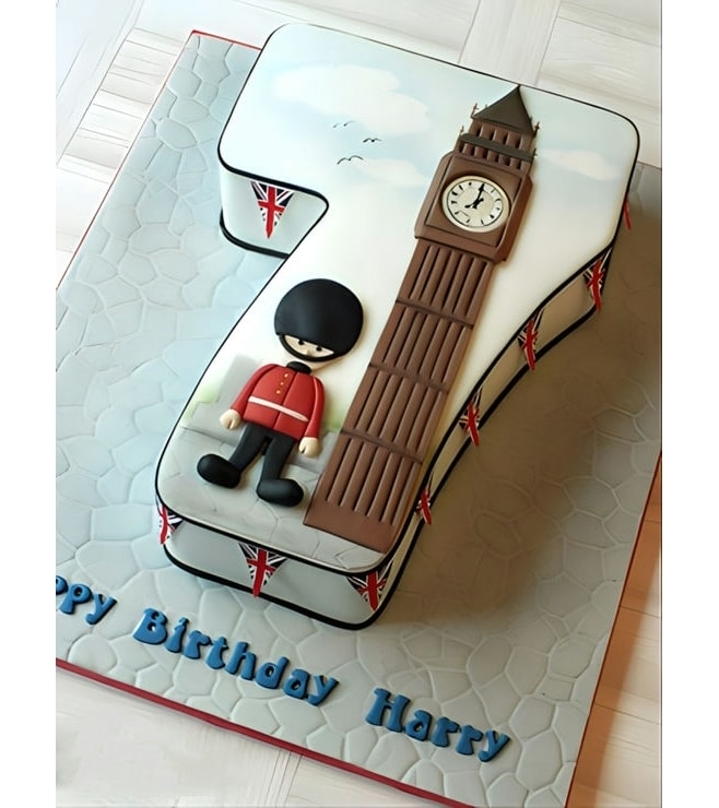 London Themed Number Cake, Occasion Cakes