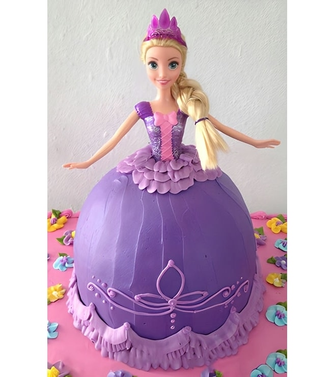 Princess Rapinzel Doll Cake